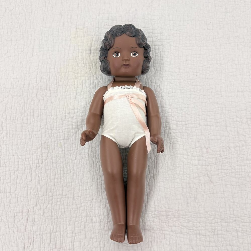 VINTAGE DAISY KINGDOM BLACK PANSY GIRL DOLL 18" BROWN EYES 1991 Jointed